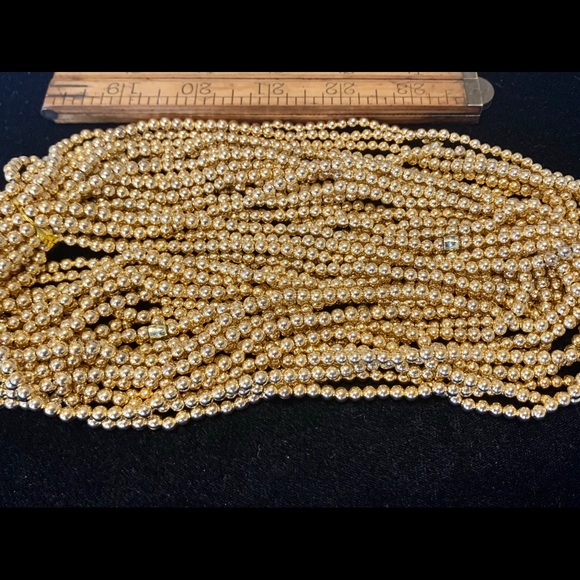 Vintage Other - Vintage metal beads goldtone 10 long strands